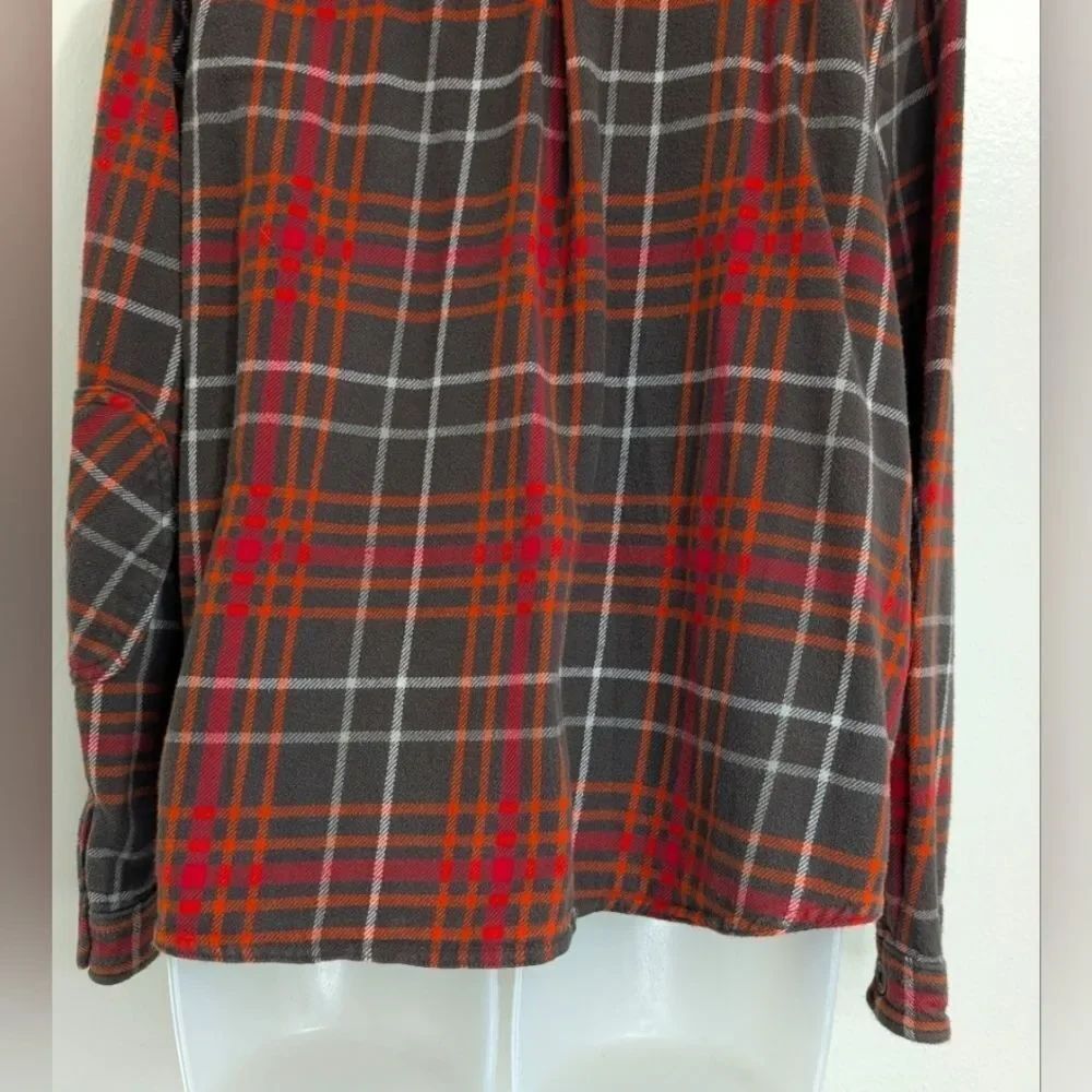 Woolrich Plaid Cabincore Outdoors Preppy Western Chore Button Down Top Shacket L - Picture 7 of 9